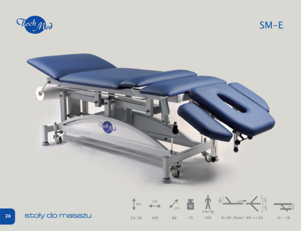 SM-E Stół do masażu z elektyryczną regulacją wysokości