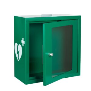 Szafka ASB na defibrylator AED Audio LED Magnet Green, White